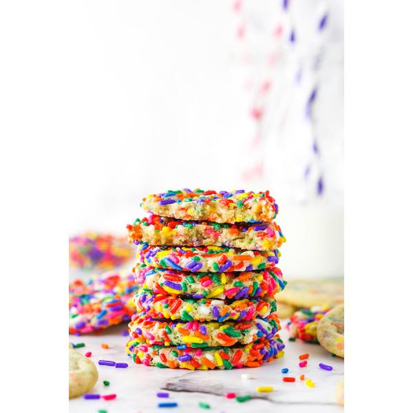 Cookies United Cookie Rainbow Sprinkles Bulk 6 Pound Each - 1 Per Case.