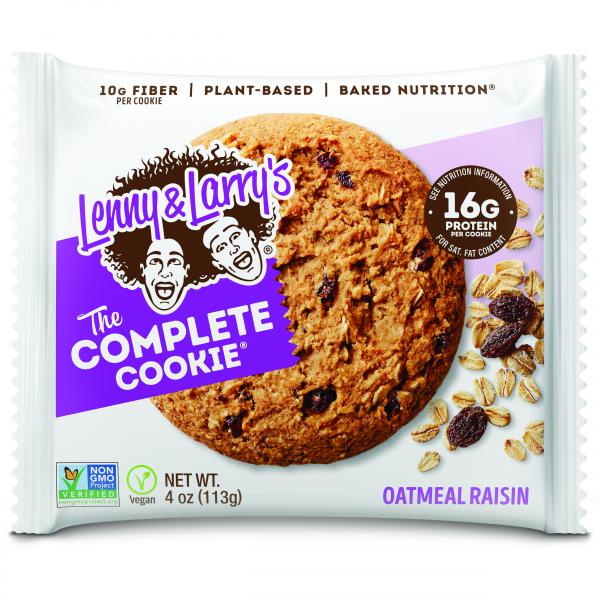 Lenny & Larry's Complete Cookie Oatmeal Raisin Complete Cookie 4 Ounce Size - 72 Per Case.