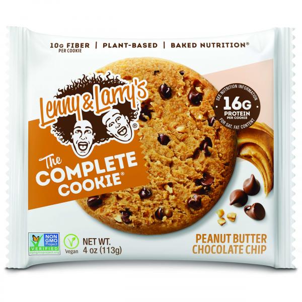 Lenny & Larry's Complete Cookie Peanut Butter Chocolate Chip Complete Cookie 4 Ounce Size - 72 Per Case.