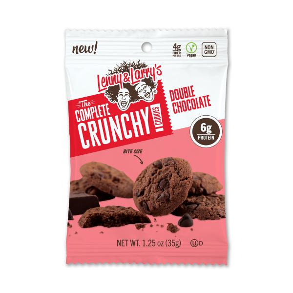 Lenny & Larry's Crunchy Cookie Double Chocolate Crunchy Cookie 1.25 Ounce Size - 72 Per Case.