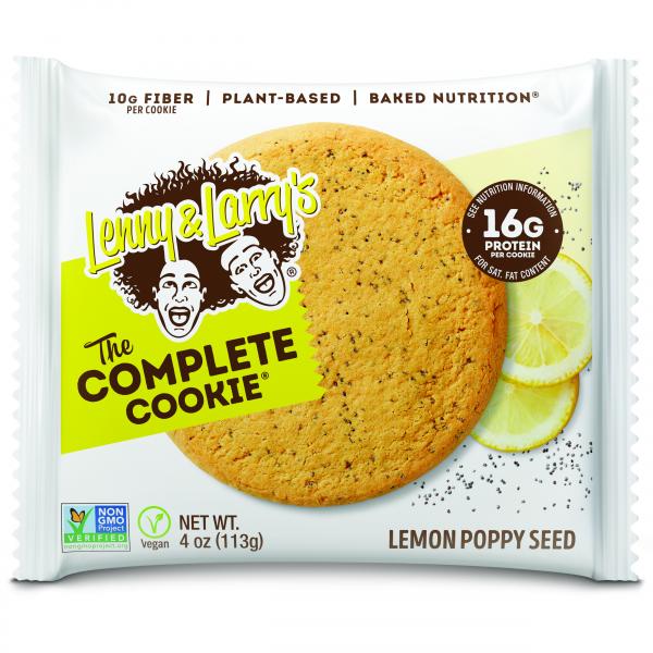 Lenny & Larry's Complete Cookie Lemon Poppyseed Complete Cookie 4 Ounce Size - 72 Per Case.