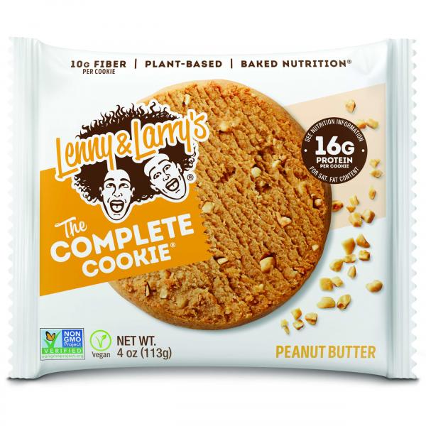 Lenny & Larry's Complete Cookie Peanut Butter Complete Cookie 4 Ounce Size - 72 Per Case.