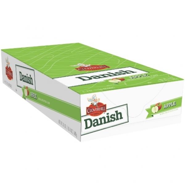 Cloverhill Apple Round Danish Single Serve Freeze On Arrival 4 Ounce Size - 36 Per Case.