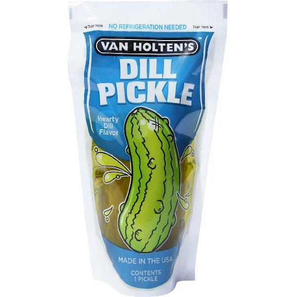 Van Holten's Large Dill Pickle Individually Packed In A Pouch 1 Each - 12 Per Case.