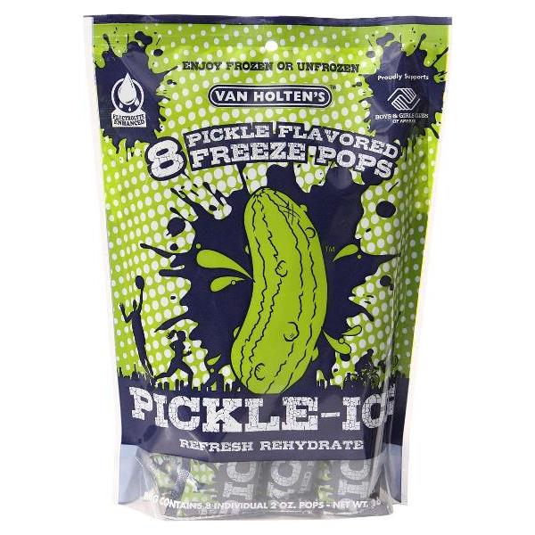Van Holten's Pickle-Ice Pickle Flavored Freeze Pop 16 Fluid Ounce - 6 Per Case.