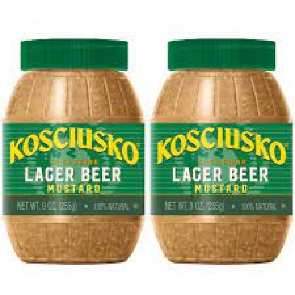 Plochman's Kosciusko Lager Beer Mustard 1 Gallon - 2 Per Case.