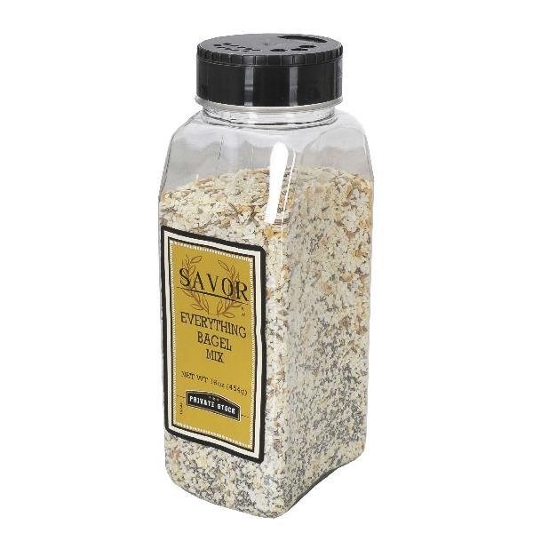 Savor Imports Everything Bagel Mix 16 Ounce Size - 6 Per Case.