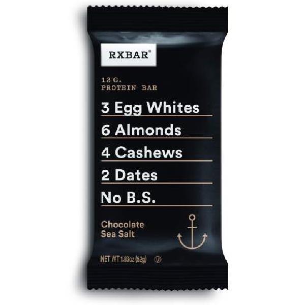 Rxbar Chocolate Sea Salt Protein Bar 1.83 Ounce Size - 72 Per Case.