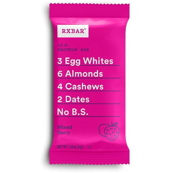 Rxbar Mixed Berry Protein Bar 1.83 Ounce Size - 72 Per Case.