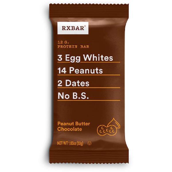 Rxbar Peanut Butter Chocolate Protein Bar 1.83 Ounce Size - 72 Per Case.