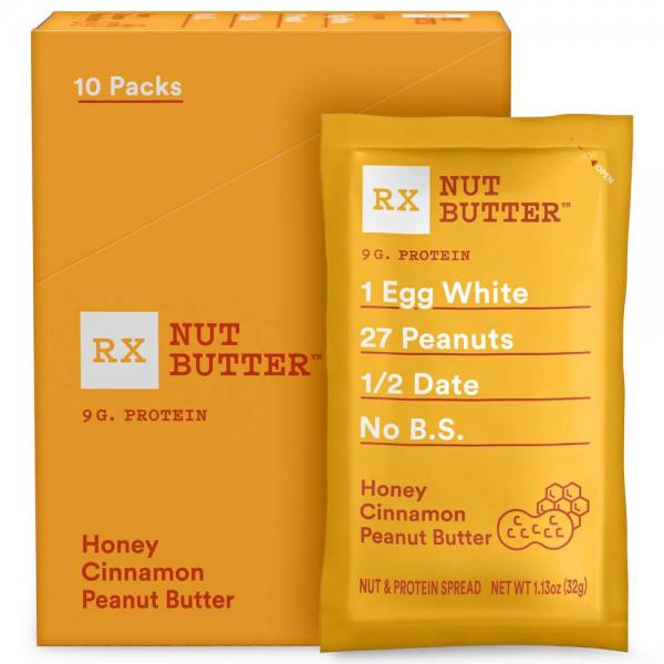 Rxbar Honey Cinnamon Peanut Butter Nut Butter 32 Grams Each - 60 Per Case.