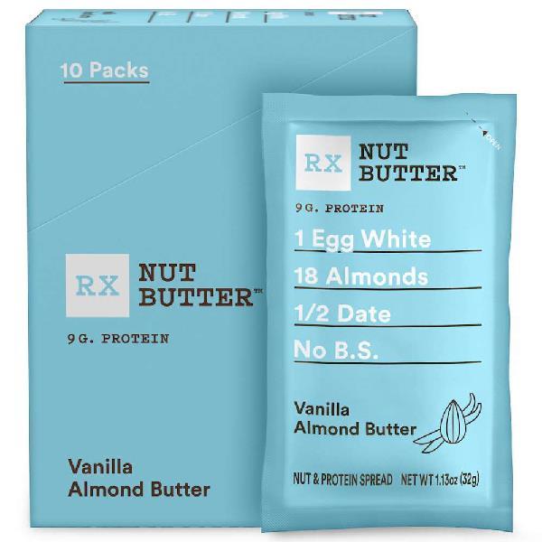 Rxbar Vanilla Almond Butter Nut Butter 32 Grams Each - 60 Per Case.