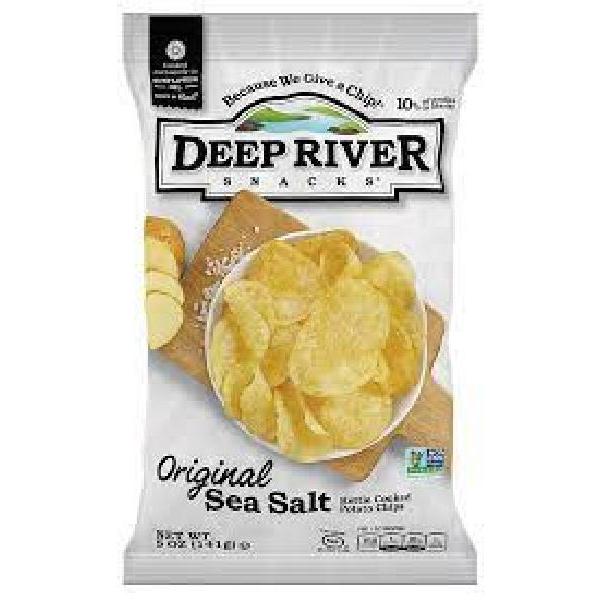 Deep River Snacks Kettle Potato Chip Original Salted 5 Ounce Size - 12 Per Case.