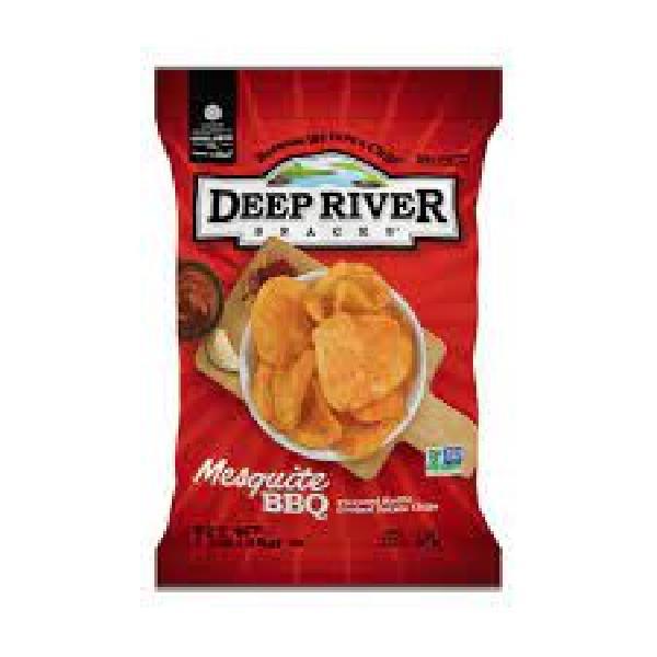 Deep River Snacks Kettle Potato Chip Mesquite BBQ 1.375 Ounce Size - 48 Per Case.