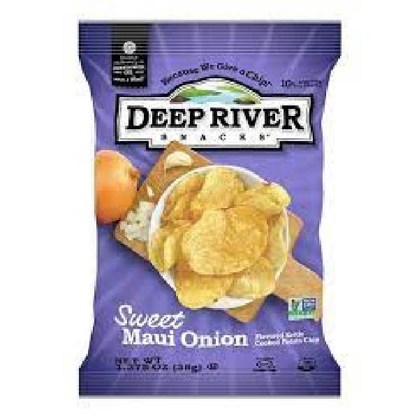 Deep River Snacks Kettle Chips Sweet Maui Onion 1.375 Ounce Size - 48 Per Case.