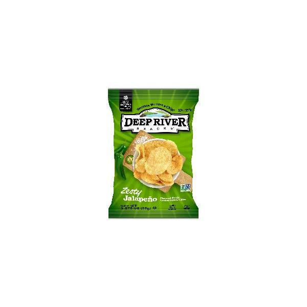 Deep River Snacks Kettle Chips Zesty Jalapeno 1.375 Ounce Size - 48 Per Case.