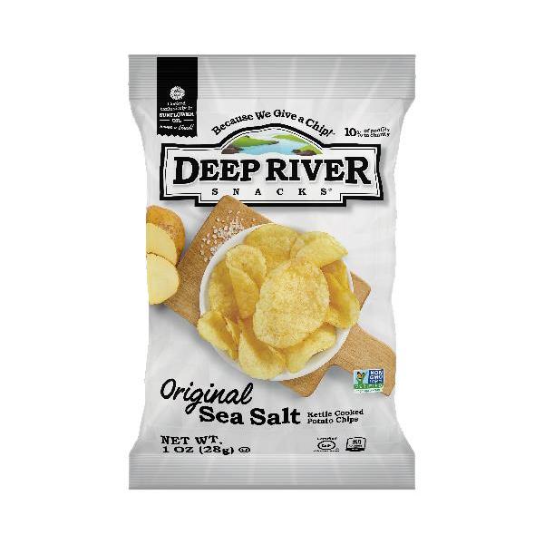 Deep River Snacks Kettle Potato Chip Original Salted 1 Ounce Size - 80 Per Case.