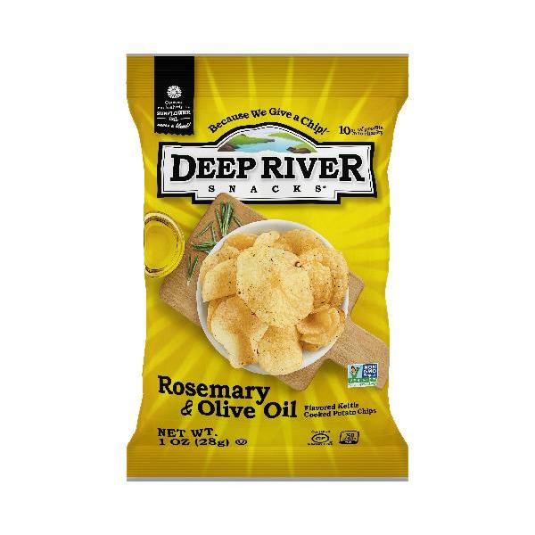Deep River Snacks Kettle Potato Chip Rosemary Olive Oil 1 Ounce Size - 80 Per Case.