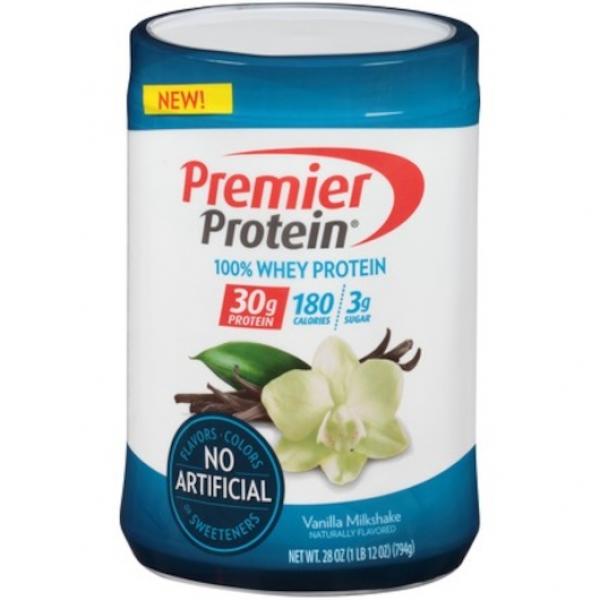 Premier Protein 100% Whey Powder Vanilla 23.3 Ounce Size - 4 Per Case.