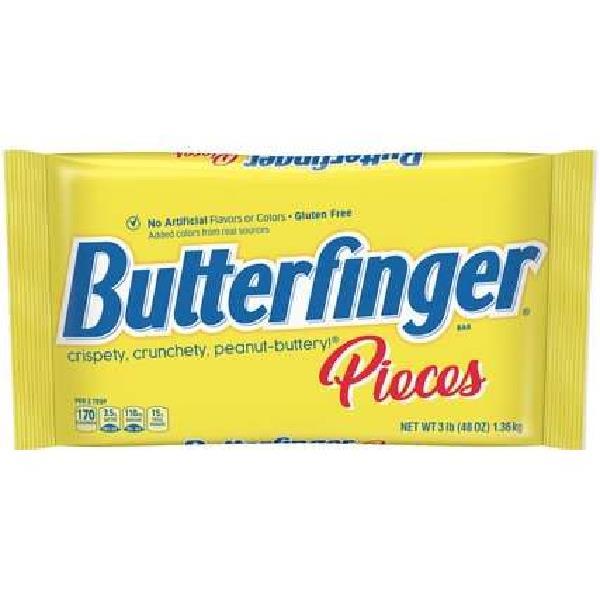 Butterfinger Pieces Bag 3 Pound Each - 6 Per Case.