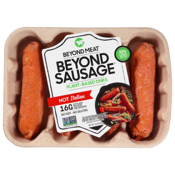 Beyond Meat Sausage Hot Italian, 14 Ounces- 8 Per Case.