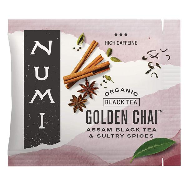 Numi Organic Tea Golden Chai Black Tea 100 Count Packs - 1 Per Case.