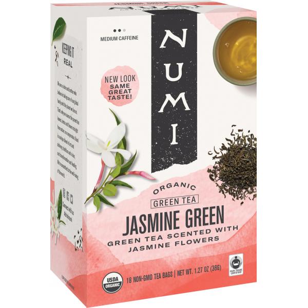 Numi Jasmine Green Tea 18 Count Packs - 6 Per Case.