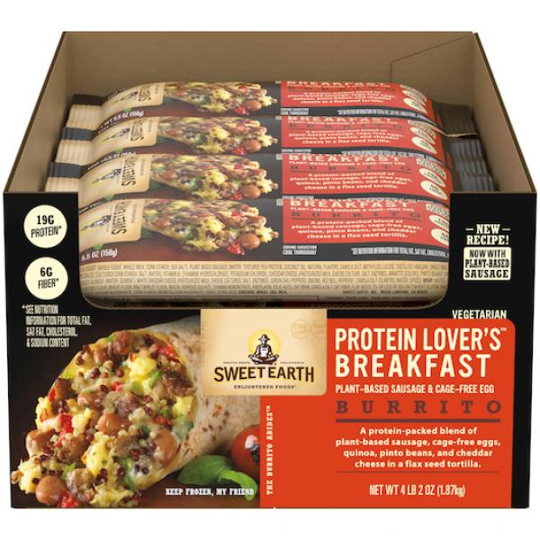 Sweet Earth Protein Lover's Breakfast Burrito 6 Ounce Size - 12 Per Case.