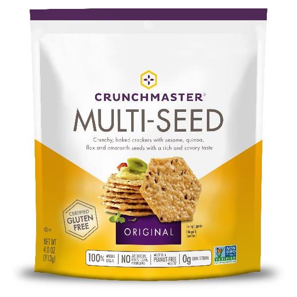Crunchmaster Multi Seed Crackers Original 4 Ounce Size - 12 Per Case.