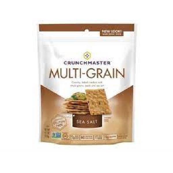 Crunchmaster Multi Grain Crackers Sea Salt 4 Ounce Size - 12 Per Case.