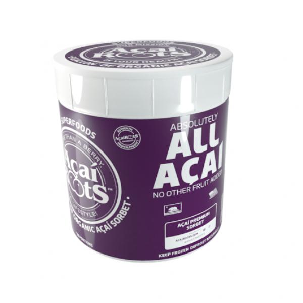 Acai Roots Acai Sorbet Organic Premium Pail 3 Gallon - 1 Per Case.