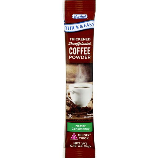 Thick & Easy Instant Thickened Coffee Mix Clear Nectar 72 Count Packs - 1 Per Case.