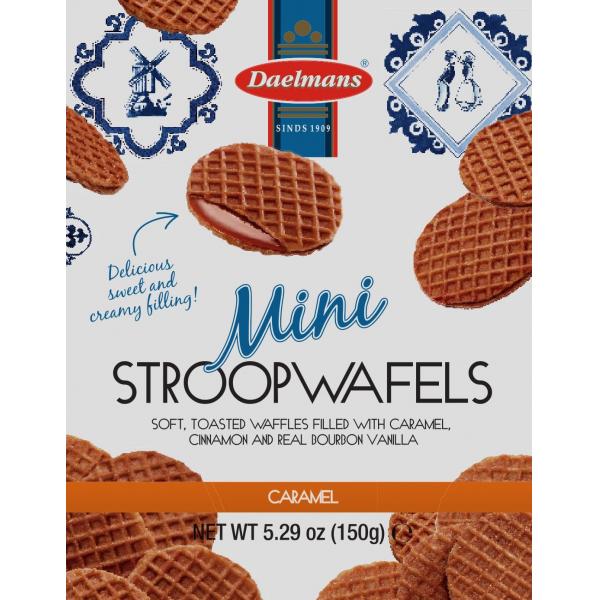 Daelmans Mini Caramel Stroopwafel Pouch 5.29 Ounce Size - 10 Per Case.