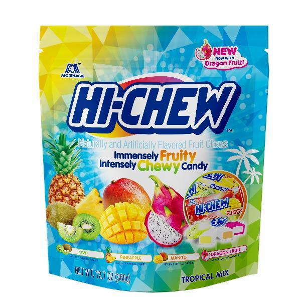 Hi Chew Tropical Mix Stand Up PouchDisplay Ready (assorted Mix Of Kiwi P 12.7 Ounce Size - 4 Per Case.