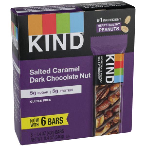 Kind Snacks Salted Caramel & Dark Chocolatebar 1.4 Ounce Size - 72 Per Case.