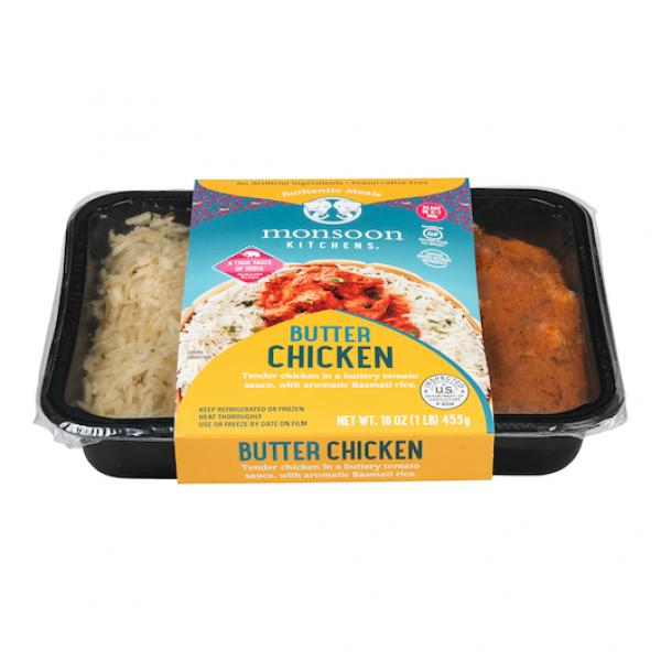 Butter Chicken Meal Tray 16 Ounce Size - 6 Per Case.