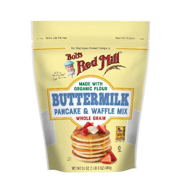 Bob's Red Mill Buttermilk Pancake & Waffle Mix 24 Ounce Size - 4 Per Case.