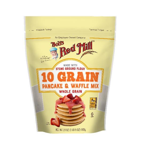 Bob's Red Mill Grain Pancake & Waffle Mix 24 Ounce Size - 4 Per Case.