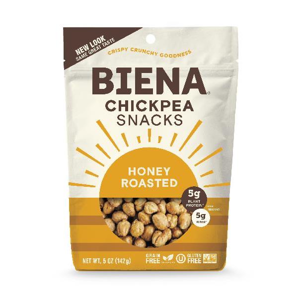 Biena Snacks Chickpeas Honey Roasted 5 Ounce Size - 8 Per Case.