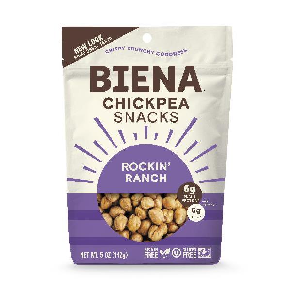 Biena Snacks Chickpeas Ranch 5 Ounce Size - 8 Per Case.