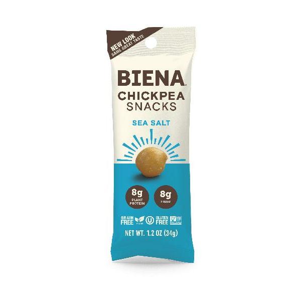 Biena Snacks Chickpeas Sea Salt 1.2 Ounce Size - 40 Per Case.
