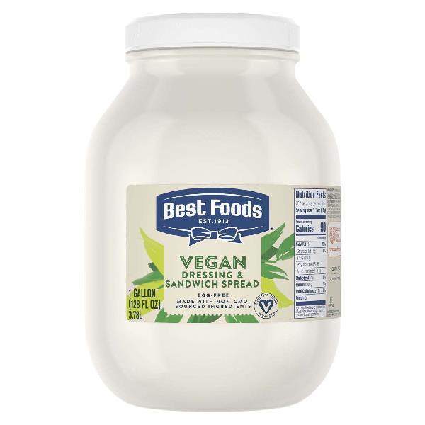 Best Foods Vegan Mayonnaise Jar 1 Gallon - 4 Per Case.