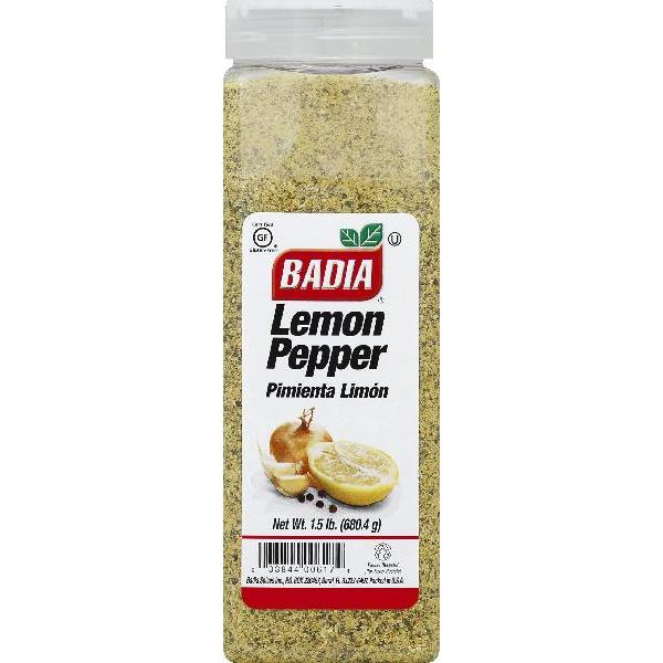 Badia Pepper Lemon 1.5 Pound Each - 6 Per Case.