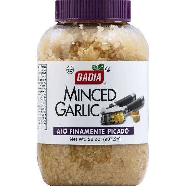 Badia Garlic Minced In Water 32 Ounce Size - 6 Per Case.