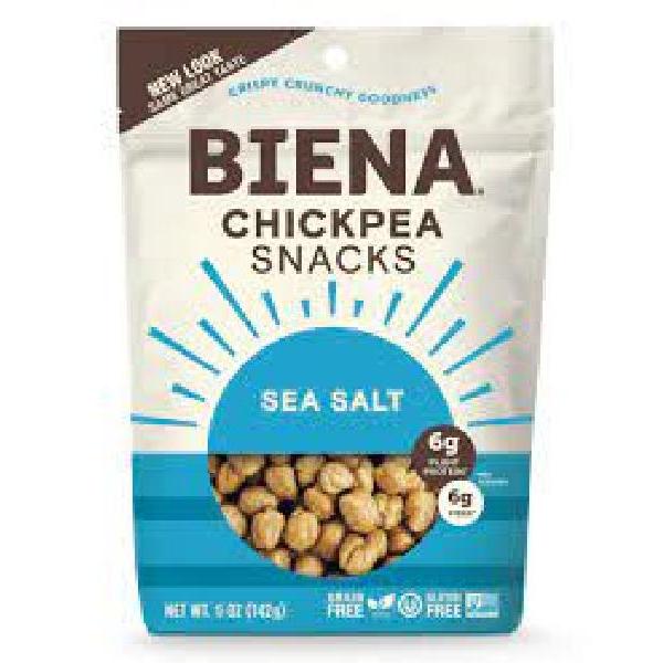 Biena Snacks Bulk Sea Salt Chickpeas 5 Pound Each - 1 Per Case.