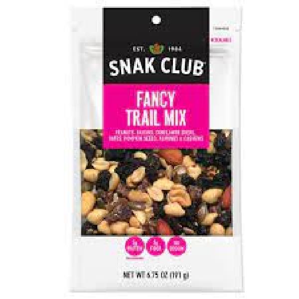 Snak Club Fancy Trail Mix 6.75 Ounce Size - 6 Per Case.
