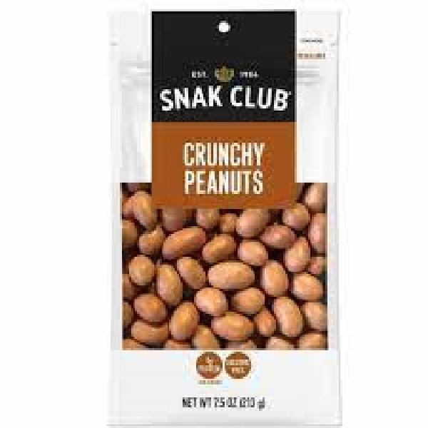 Snak Club Premium Crunchy Peanuts 7.5 Ounce Size - 6 Per Case.