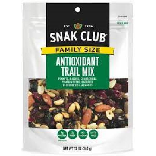 Snak Club Antioxidant Trail Mix 12 Ounce Size - 6 Per Case.