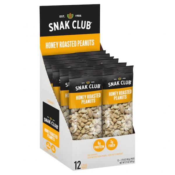 Snak Club Honey Roasted Peanuts Pound 0.109 Pound Each - 144 Per Case.