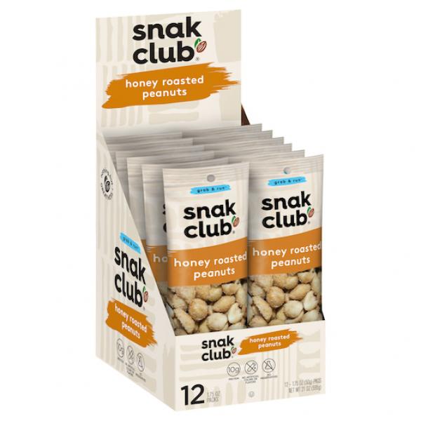 Snak Club Honey Roasted Peanuts Pound 0.109 Pound Each - 144 Per Case.